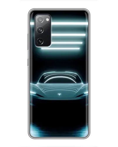 Чехол для Samsung Galaxy S20 FE с картинкой «Tesla в неоне»