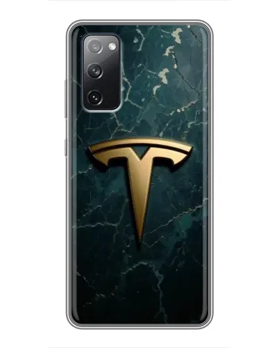 Чехол для Samsung Galaxy S20 FE с картинкой «Мраморная Tesla Gold»