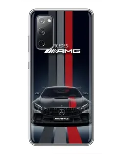 Чехол для Samsung Galaxy S20 FE с картинкой «Mercedes — белый карбон»