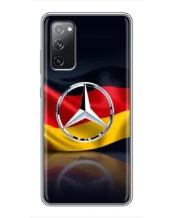 Чехол для Samsung Galaxy S20 FE с картинкой «Mercedes — флаг Германии»