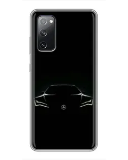 Чохол для Samsung Galaxy S20 FE з картинкою «Mercedes — силует авто»