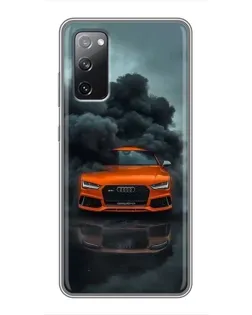 Чехол для Samsung Galaxy S20 FE с картинкой «Audi в облаках дыма»