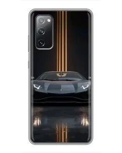 Чехол для Samsung Galaxy S20 FE с картинкой «Lamborghini золотые линии»