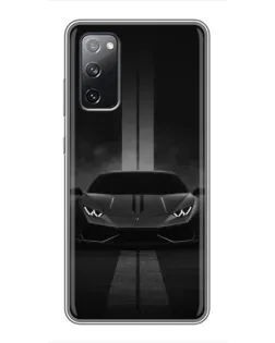 Чехол для Samsung Galaxy S20 FE с картинкой «Lamborghini симметрия дорог»