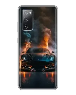 Чехол для Samsung Galaxy S20 FE с картинкой «Lamborghini дымная эстетика»