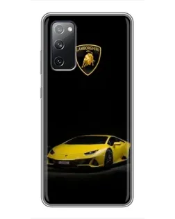 Чехол для Samsung Galaxy S20 FE с картинкой «Lamborghini желтый акцент»