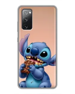 Чохол для Samsung Galaxy S20 FE з картинкою «Стіч їсть шоколад»