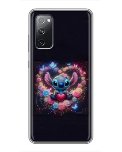 Чохол для Samsung Galaxy S20 FE з картинкою «Stitch у квітах»