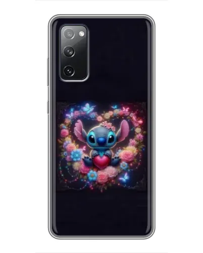 Чохол для Samsung Galaxy S20 FE з картинкою «Stitch у квітах»