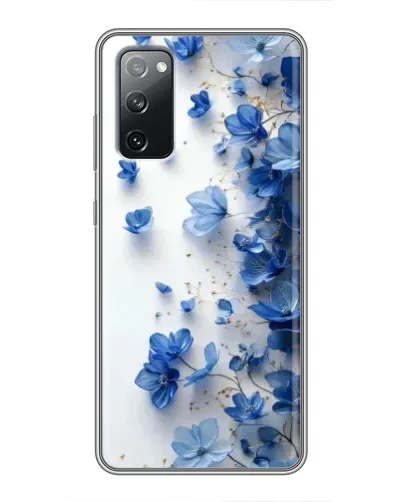 Чехол для Samsung Galaxy S20 FE с картинкой «Голубой цветочный каскад»