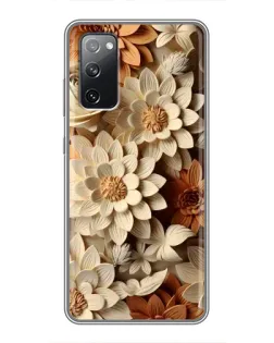 Чехол для Samsung Galaxy S20 FE с картинкой «Бежевый флористический декор» Чехол для Samsung Galaxy S20 FE с картинкой «Бежевый флористический декор»