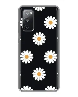Чехол для Samsung Galaxy S20 FE с картинкой «Ромашки на черном» Чехол для Samsung Galaxy S20 FE с картинкой «Ромашки на черном»