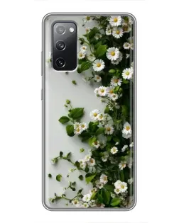 Чехол для Samsung Galaxy S20 FE с картинкой «Ветка мелких белых цветов» Чехол для Samsung Galaxy S20 FE с картинкой «Ветка мелких белых цветов»