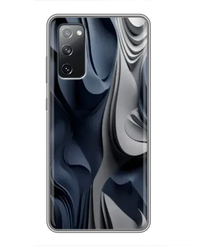 Чехол для Samsung Galaxy S20 FE с картинкой «Объемные синие складки»
