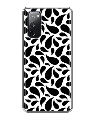 Чехол для Samsung Galaxy S20 FE с картинкой «Контрастные черные капли»