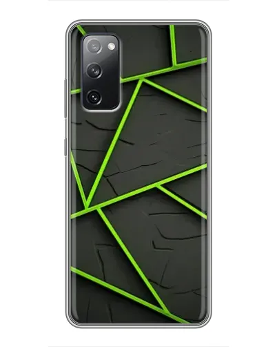 Чехол для Samsung Galaxy S20 FE с картинкой «Зеленые геометрические линии»