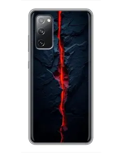 Чехол для Samsung Galaxy S20 FE с картинкой «Kрасная лавовая трещина»