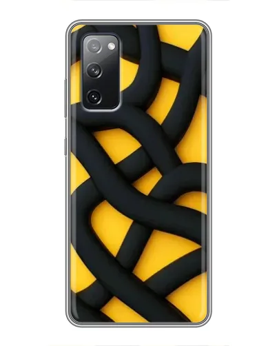 Чехол для Samsung Galaxy S20 FE с картинкой «Черное желтое переплетение»