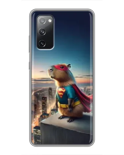 Чехол для Samsung Galaxy S20 FE с картинкой «Капи-мен супергерой» Чехол для Samsung Galaxy S20 FE с картинкой «Капи-мен супергерой»