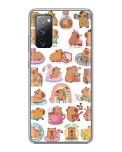 Чехол для Samsung Galaxy S20 FE с картинкой «Капибары набор»