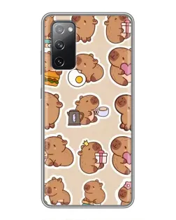 Чехол для Samsung Galaxy S20 FE с картинкой «Капибары паттерн»