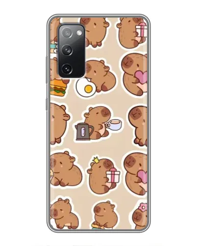 Чехол для Samsung Galaxy S20 FE с картинкой «Капибары паттерн» Чехол для Samsung Galaxy S20 FE с картинкой «Капибары паттерн»