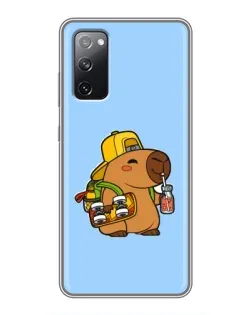 Чехол для Samsung Galaxy S20 FE с картинкой «Капибара на скейте»