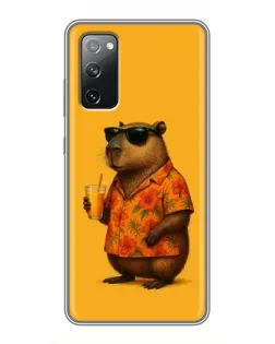 Чехол для Samsung Galaxy S20 FE с картинкой «Капибара на отдыхе»