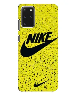 Чехол для Samsung Galaxy S20 Plus с картинкой «Желтый текстурный Nike»
