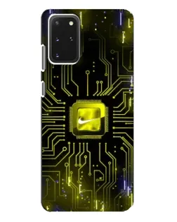 Чехол для Samsung Galaxy S20 Plus с картинкой «Nike — золотая искра»