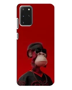 Чехол для Samsung Galaxy S20 Plus с картинкой «Bored Ape в красном»