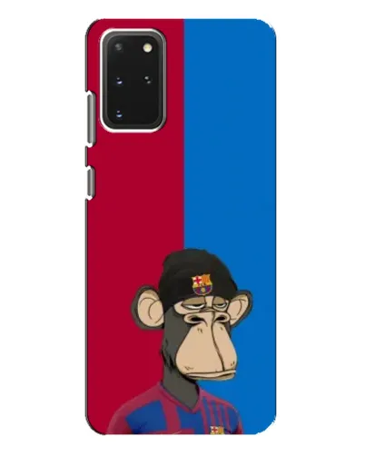 Чехол для Samsung Galaxy S20 Plus с картинкой «Bored Ape — фанат Барсы»