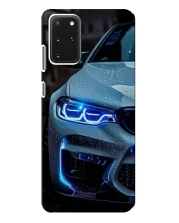 Чехол для Samsung Galaxy S20 Plus с картинкой «Взгляд BMW с синими фарами»