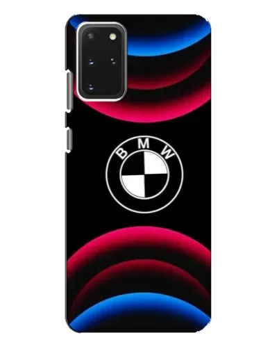 Чехол для Samsung Galaxy S20 Plus с картинкой «Логотип BMW и неоновые дуги» Чехол для Samsung Galaxy S20 Plus с картинкой «Логотип BMW и неоновые дуги»