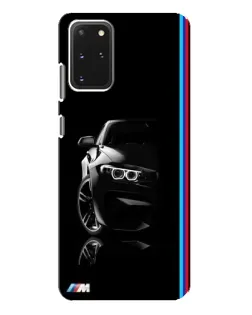 Чехол для Samsung Galaxy S20 Plus с картинкой «Силуэт BMW в темноте»