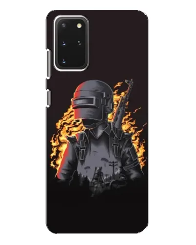 Чехол для Samsung Galaxy S20 Plus с картинкой «PUBG — огненный силуэт» Чехол для Samsung Galaxy S20 Plus с картинкой «PUBG — огненный силуэт»