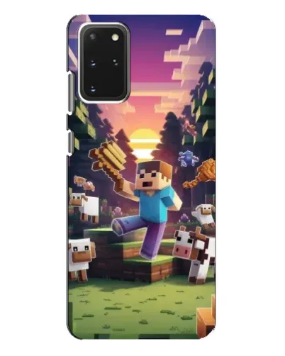 Чехол для Samsung Galaxy S20 Plus с картинкой «Стив на ферме» Чехол для Samsung Galaxy S20 Plus с картинкой «Стив на ферме»