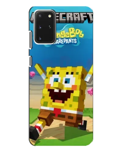 Чехол для Samsung Galaxy S20 Plus с картинкой «Губка Боб Minecraft» Чехол для Samsung Galaxy S20 Plus с картинкой «Губка Боб Minecraft»