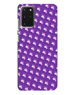 Чехол для Samsung Galaxy S20 Plus с картинкой «Единороги на фиолетовом»