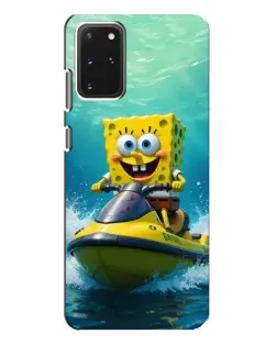 Чехол для Samsung Galaxy S20 Plus с картинкой «Спанч Боб на гидроцикле»