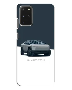 Чехол для Samsung Galaxy S20 Plus с картинкой «Серебристый Cybertruck Tesla»