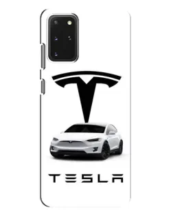Чехол для Samsung Galaxy S20 Plus с картинкой «Tesla White Style»