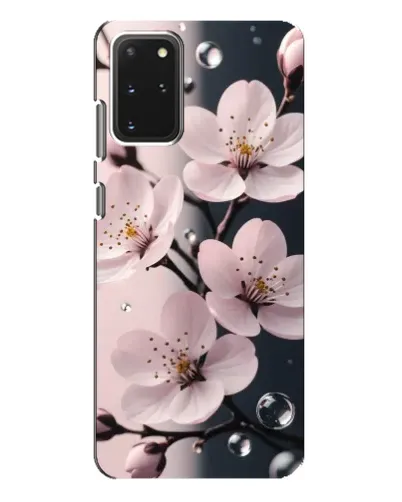 Чехол для Samsung Galaxy S20 Plus с картинкой «Нежная сакура и капли» Чехол для Samsung Galaxy S20 Plus с картинкой «Нежная сакура и капли»