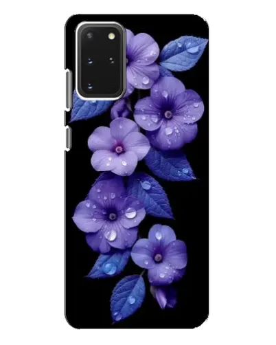 Чехол для Samsung Galaxy S20 Plus с картинкой «Фиолетовые цветы с росою»