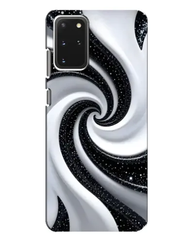 Чехол для Samsung Galaxy S20 Plus с картинкой «Черно-белая спираль»