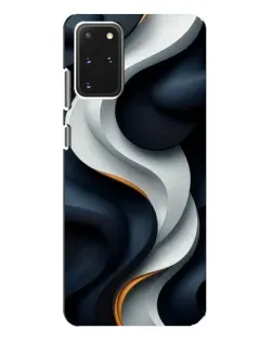 Чехол для Samsung Galaxy S20 Plus с картинкой «Объемные черно-белые ленты» Чехол для Samsung Galaxy S20 Plus с картинкой «Объемные черно-белые ленты»