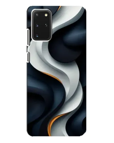 Чехол для Samsung Galaxy S20 Plus с картинкой «Объемные черно-белые ленты»