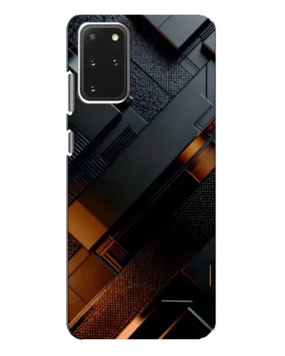 Чехол для Samsung Galaxy S20 Plus с картинкой «Черные геометрические блоки»
