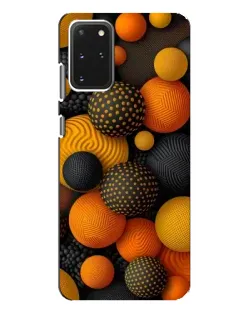 Чехол для Samsung Galaxy S20 Plus с картинкой «Объемные оранжевые сферы»