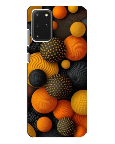 Чехол для Samsung Galaxy S20 Plus с картинкой «Объемные оранжевые сферы»